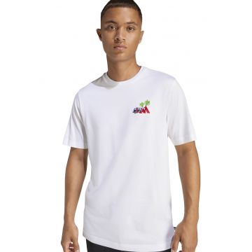 Tricou regular fit din bumbac Mini Surf - Alb