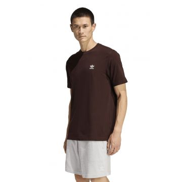 Tricou regular fit din bumbac Trefoil - Maro inchis