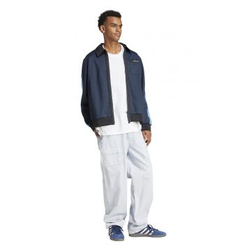 Tricou supradimensionat de bumbac cu logo Trefoil Essentials - Alb