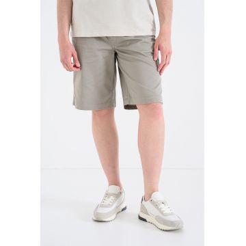 Bermude din bumbac Baggy - Bej deschis