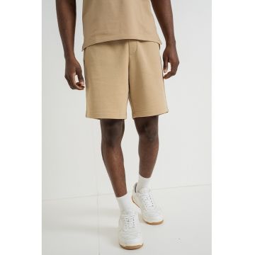Bermude relaxed fit din bumbac Dayano - Maro camel