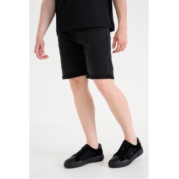 Bermude slim fit din denim - Black Onyx