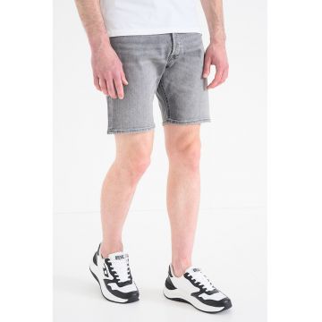 Blugi scurti din denim cu buzunare - Gri melange