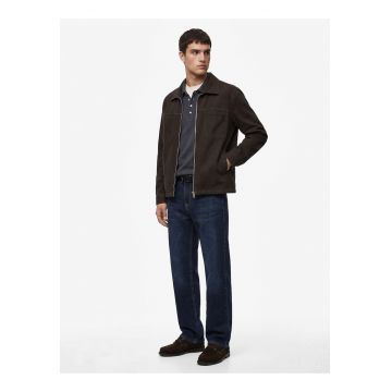 Blugi slim fit cu talie medie - Bleumarin