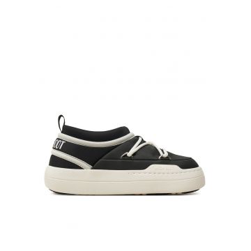 Cizme unisex -  piele ecologica - negru -