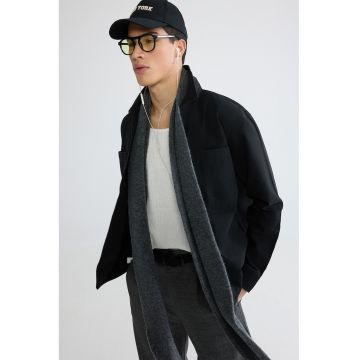 Jacheta regular fit din denim cu fermoar - Negru