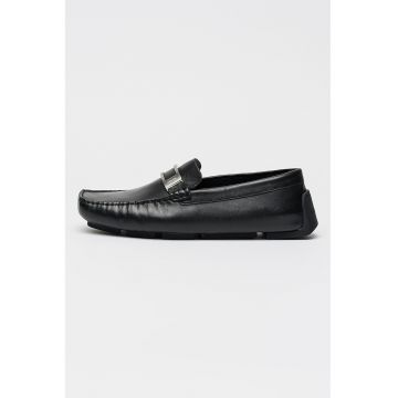 Mocasini din piele Driver - Negru