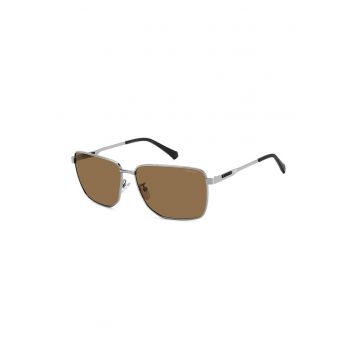 Ochelari de soare aviator cu rama de otel - Argintiu