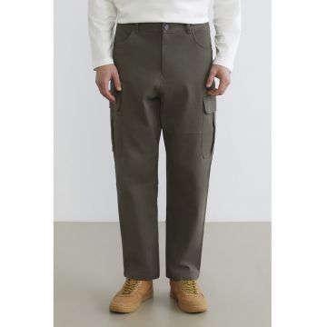 Pantaloni cargo relaxed fit - Kaki inchis