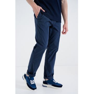 Pantaloni chino uni - Albastru petrol