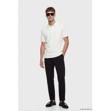 Pantaloni conici cu pensa - Negru
