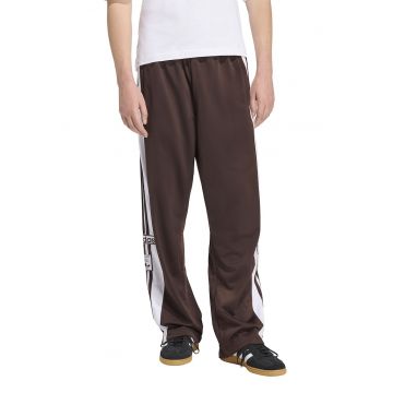 Pantaloni de trening cu capse laterale Adibreak - Maro inchis