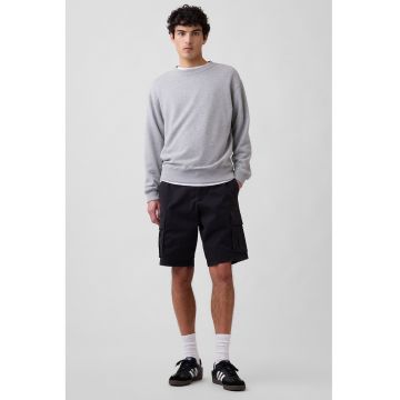 Pantaloni scurti cargo uni - Negru -