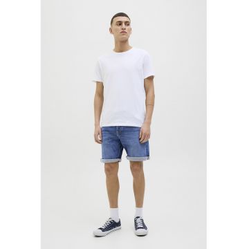 Pantaloni scurti cu model cu 5 buzunare - Albastru