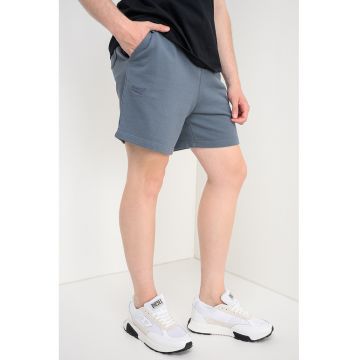 Pantaloni scurti cu snur si logo Essential - Albastru petrol