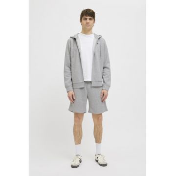 Pantaloni scurti cu talie medie - Gri deschis melange -