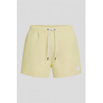 Pantaloni scurti de baie cu imprimeu logo - Galben pai
