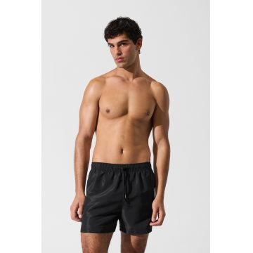 Pantaloni scurti de baie cu imprimeu logo - Negru