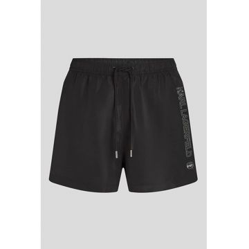 Pantaloni scurti de baie cu logo - Negru