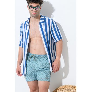 Pantaloni scurti de baie cu monograma - Turcoaz antichizat/Sage Green