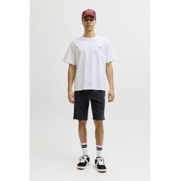 Pantaloni scurti de trening din amestec de bumbac organic cu buzunare - Negru