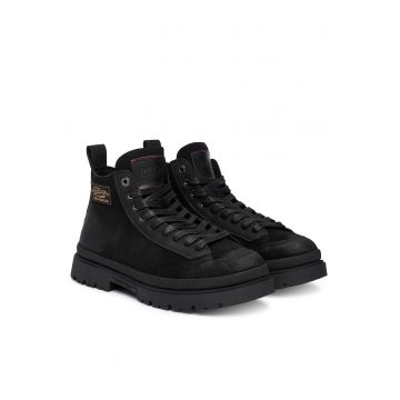 Pantofi barbat -  piele naturala - negru - 45 EU -