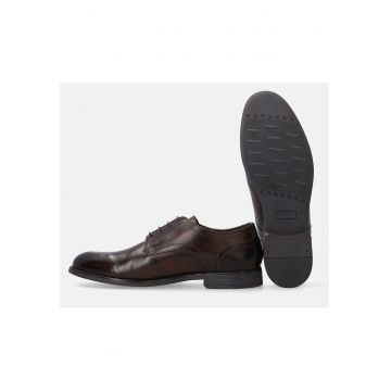 Pantofi derby din piele cu varf rotund