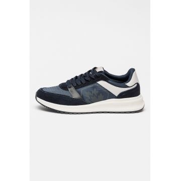 Pantofi sport cu garnituri din piele intoarsa Cascai - Alb/Bleumarin