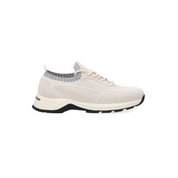 Pantofi sport cu talpa demi-wedge - Alb