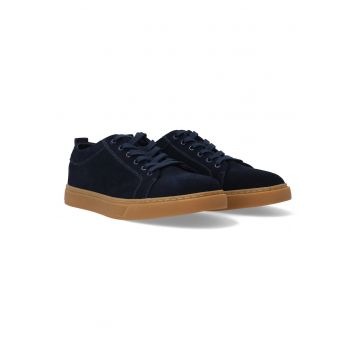 Pantofi sport din piele intoarsa - Bleumarin - Albastru marin