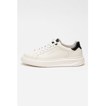 Pantofi sport din piele si piele ecologica Connell - Alb