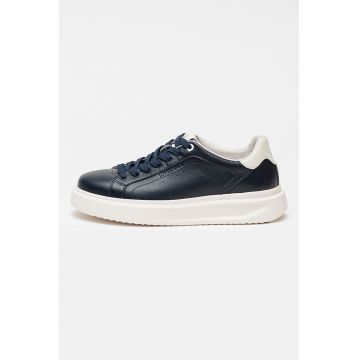 Pantofi sport din piele si piele ecologica Connell - Bleumarin