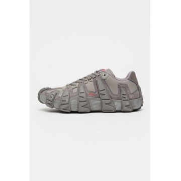 Pantofi sport low-cut Griffe din piele intoarsa - Gri inchis