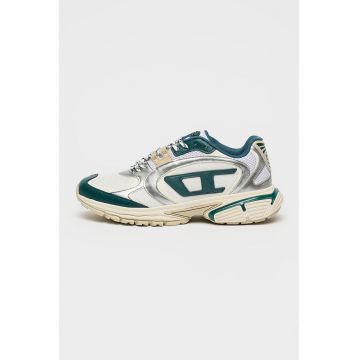 Pantofi sport Pro-V-Dense cu straturi exterioare din piele - Alb/Verde englez/Argintiu