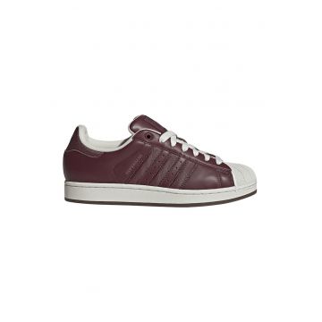 Pantofi sport Superstar II low-cut de piele - Rosu inchis/Alb murdar