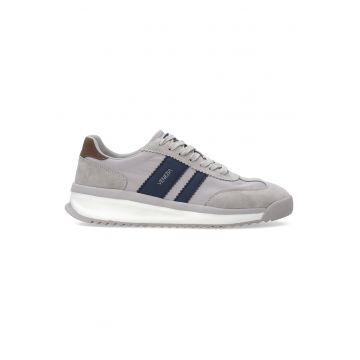 Pantofi sport wedge din piele intoarsa cu logo
