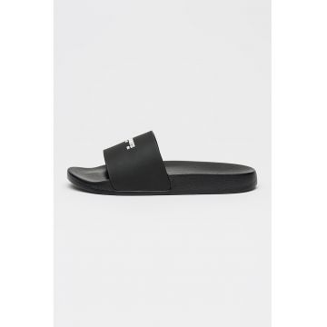 Papuci cu logo - Negru