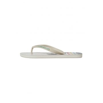 Papuci flip-flop de cauciuc Palm - Crem
