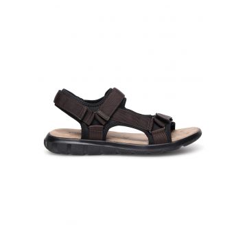 Sandale barbat -  maro - material textil - inchidere velcro