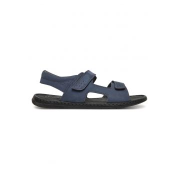 Sandale barbat -  piele naturala - albastru - inchidere velcro