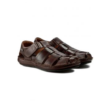 Sandale barbat -  piele naturala - maro - 46 EU -
