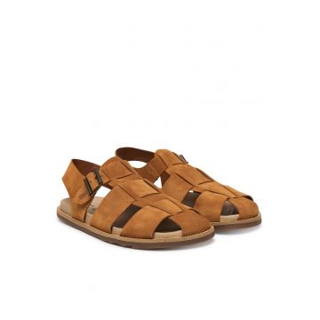 Sandale  piele naturala - maro -