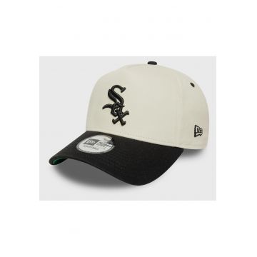 Sapca ajustabila cu broderie in relief Asg Patch 9Forty Frame White Sox