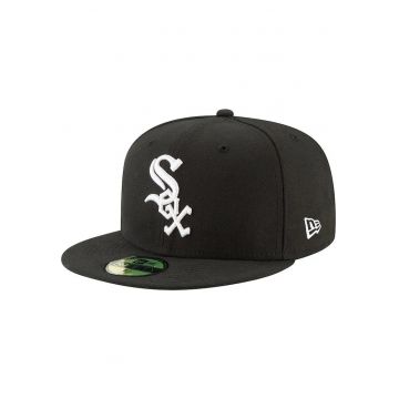 Sapca cu cozoroc plat si broderie in relief MLB AC Perf 59Fifty Chicago White Sox - Negru