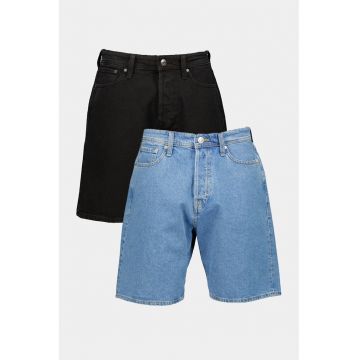 Set de bermude relaxed fit JJTony JJOriginal - 2 piese - Negru/Albastru melange