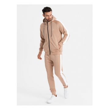 Set de trening hanorac si pantaloni de jogging  Z118 - Bej deschis
