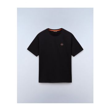 Tricou cu decolteu la baza gatului si detaliu logo