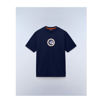 Tricou cu guler rotund si print Phos