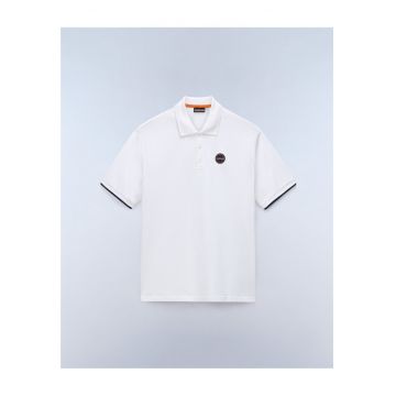 Tricou polo uni cu maneca scurta Badge