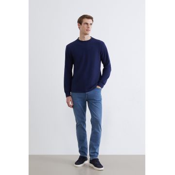 Blugi regular fit cu talie medie - Albastru lavanda